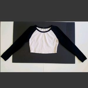 Black and white crop top